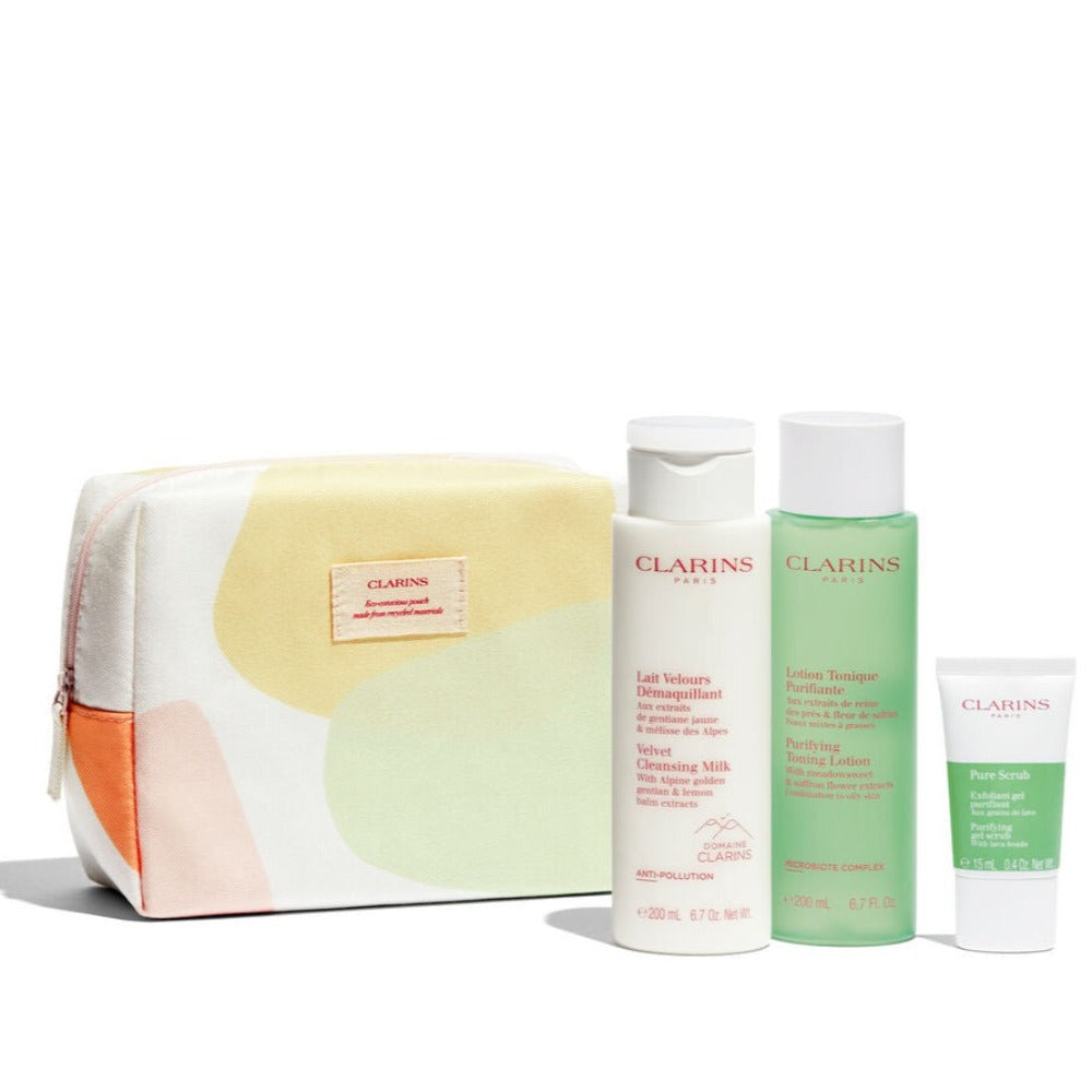CLARINS Premium Cleansing Set- Shine-Free Combo for Oily Skin-Capitalstore Oman