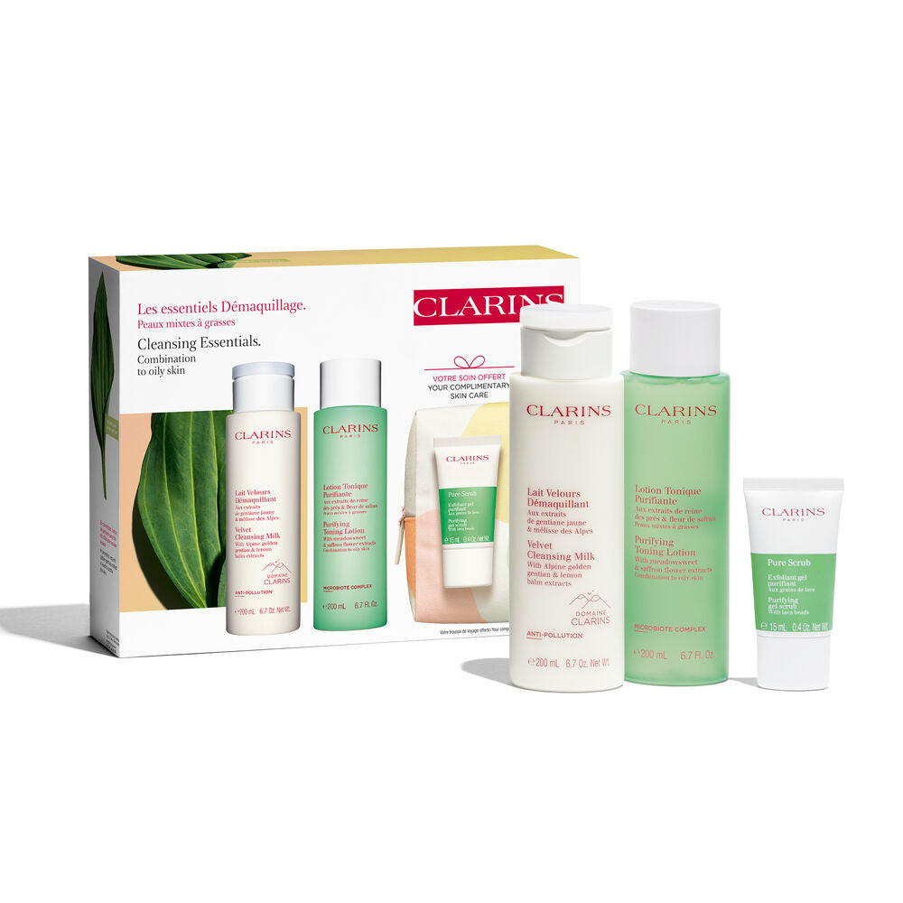 CLARINS Premium Cleansing Set- Shine-Free Combo for Oily Skin-Capitalstore Oman