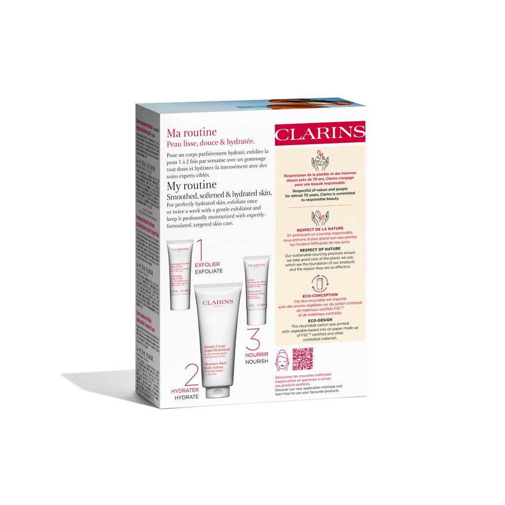 CLARINS Body Hydration Routine Set: Radiant, Silky Skin All Year-Capitalstore Oman