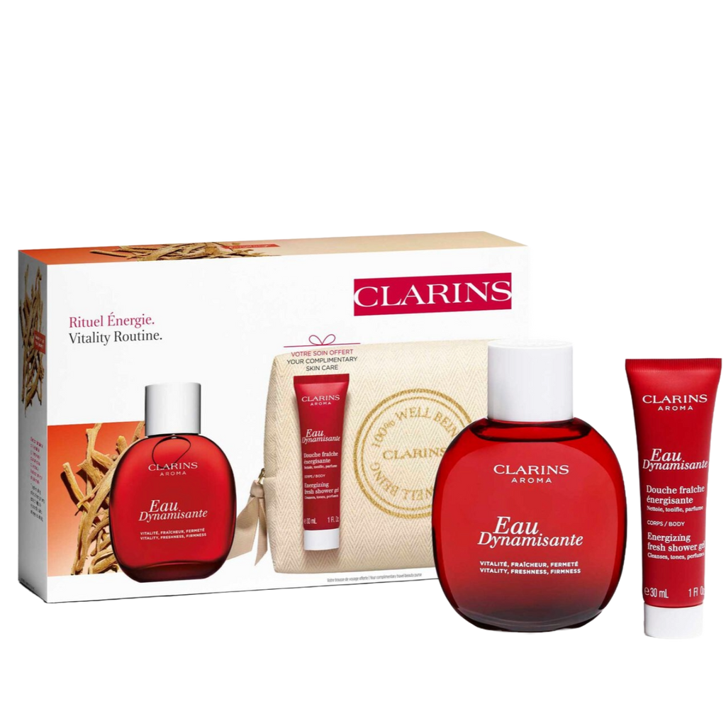 Clarins Eau Dynamisante Premium Gift Set:  Radiant Skin & Energy Boost | CapitalStore Oman