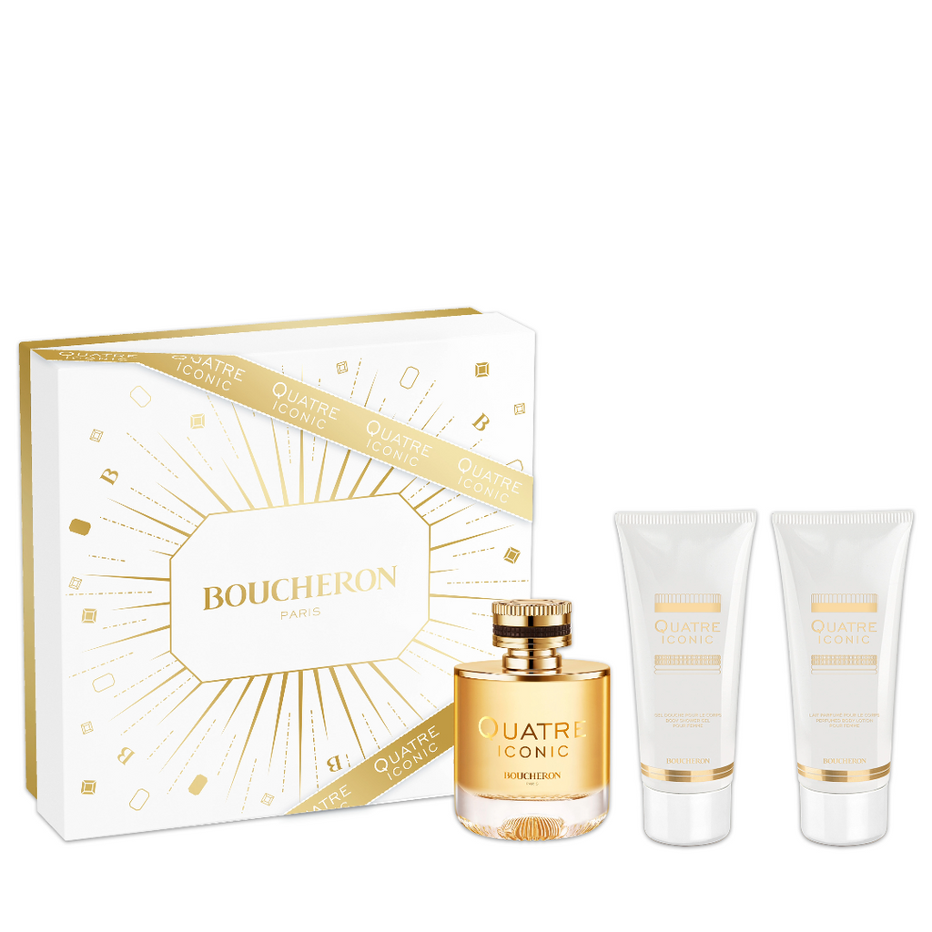 Quatre Iconic Eau de Parfum 100ml+Body Lotion 100ml+Shower Gel 100ml | BOUCHERON | CapitalStore Oman