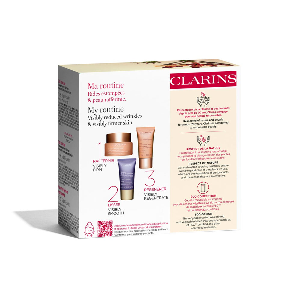 Clarins Extra-Firming 3-Piece Set Day Cream, Night Cream, Mask Visibly Firmer Skin-Capitalstore Oman