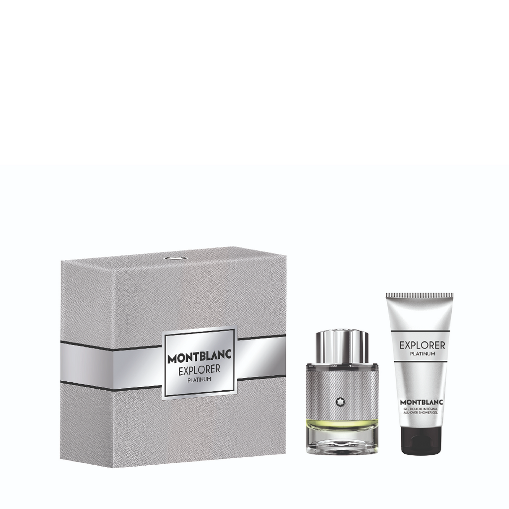 Montblanc Explorer Platinum Eau de Parfum & Shower Gel Set 60ml+100ml for men Capitalstore oman